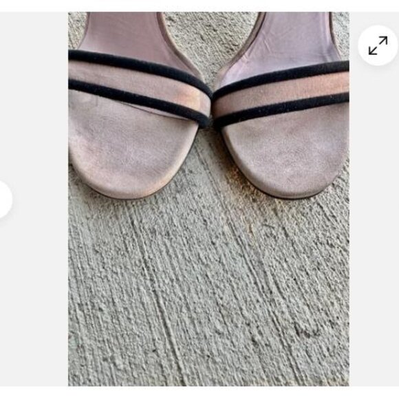 Gucci Suede Colorblock Dusty Rose Beige Luxury Ankle Strap Open Toe Sandals 37.5 - Picture 11 of 11